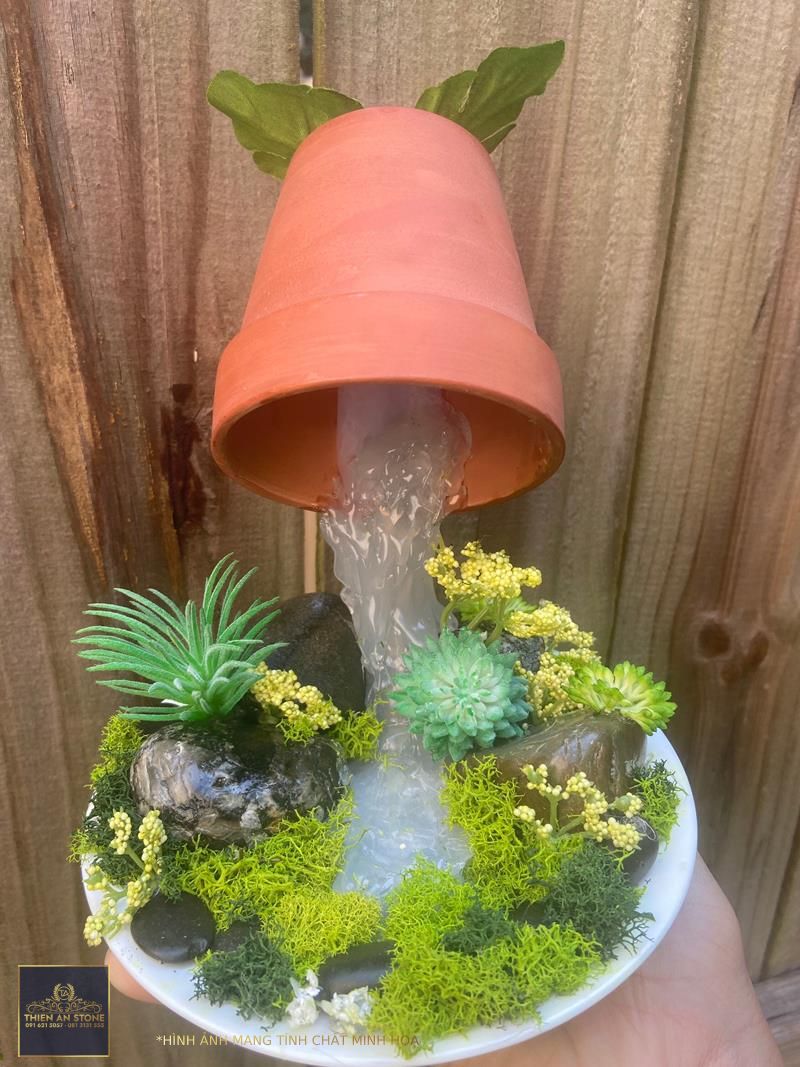 Sculpture Waterfall Centerpiece Garden. Flower Pot Garden - Etsy