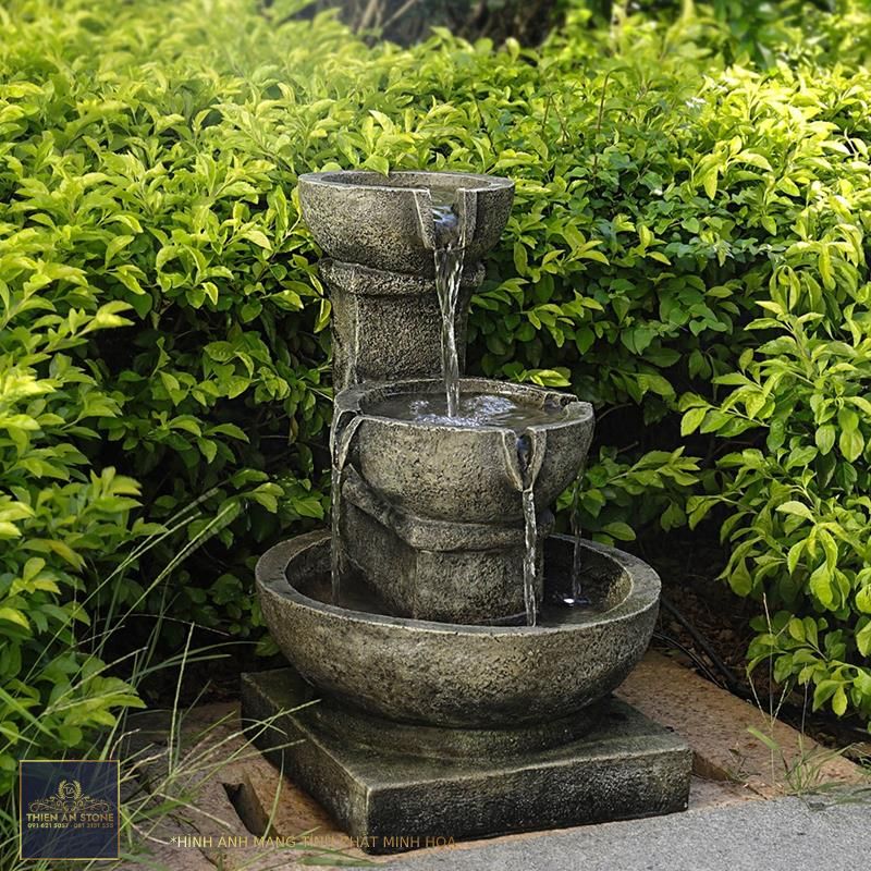 Willwolf 3-Tiered Water Fountain with Flat Bottom,Outdoor Fountain with LED  Lights,Modern Fountain for Garden Porch and Patio,Resin Waterfall Fountain  - Walmart.com
