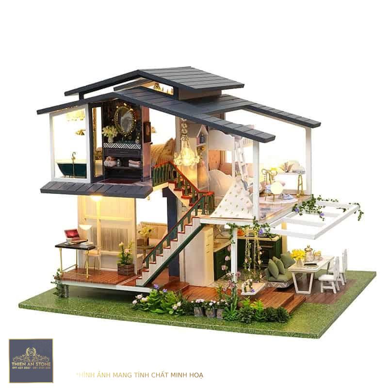 DIY Miniature Doll House Building Kit - Monet's Garden - La Laila