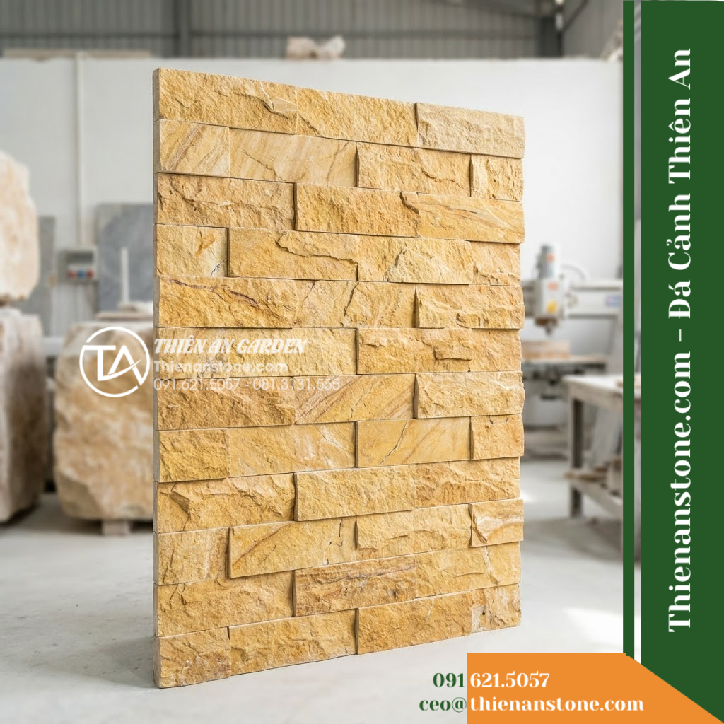 Đá ghép vàng Nghệ An | Marble vàng Nghệ An | 10×50 cm