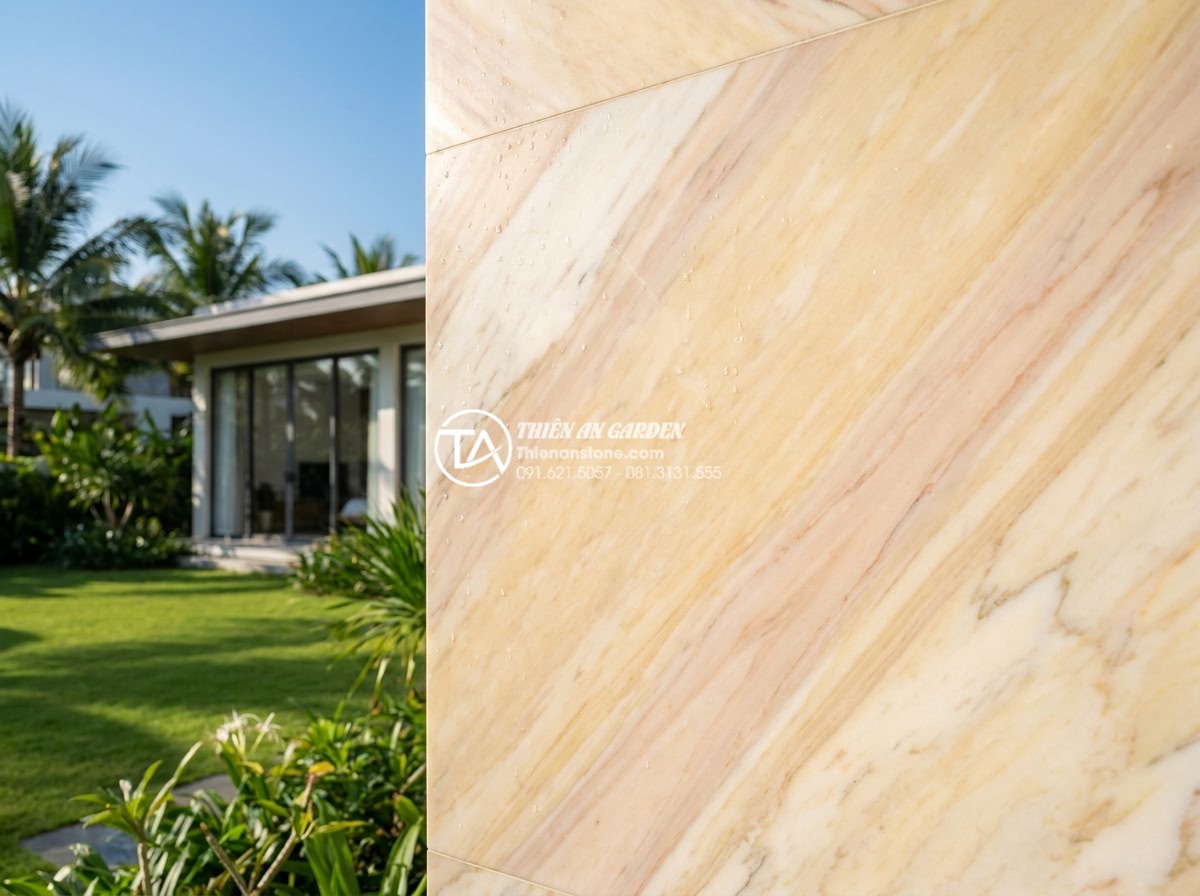 Đá Ốp Tường - Hình 37 Đá Ốp Tường - Infographic-style photograph showing benefits of natural stone wall cladding, mo