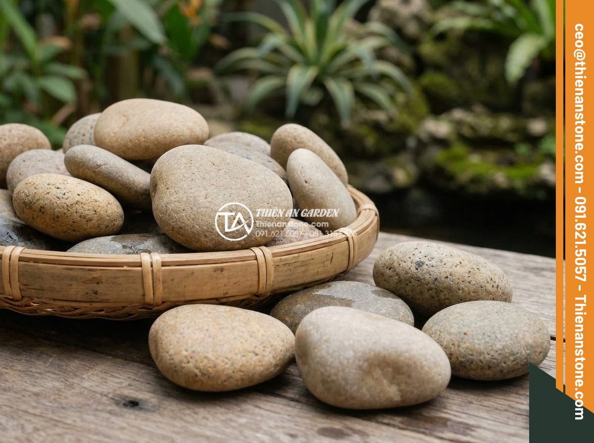 Tiểu Cảnh Thác Nước Sân Vườn - Hình 18 Tiểu Cảnh Thác Nước Sân Vườn - Variety of natural stones used in waterfall construction displayed together, sla