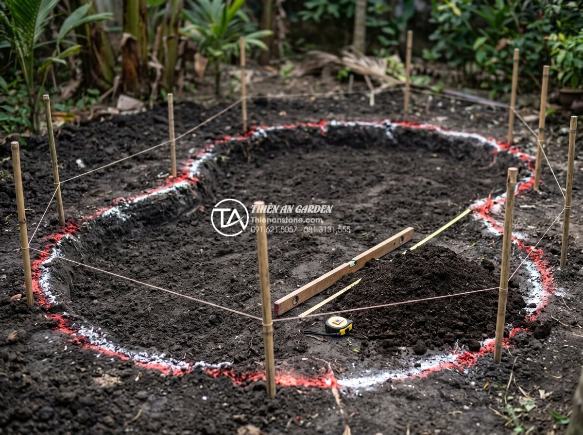 5 Sai lầm nghiêm trọng khi tự làm tiểu cảnh gỗ lũa sân vườn - Hình 15 5 Sai lầm nghiêm trọng khi tự làm tiểu cảnh gỗ lũa sân vườn - Step-by-step professional construction process of a driftwood garden from survey