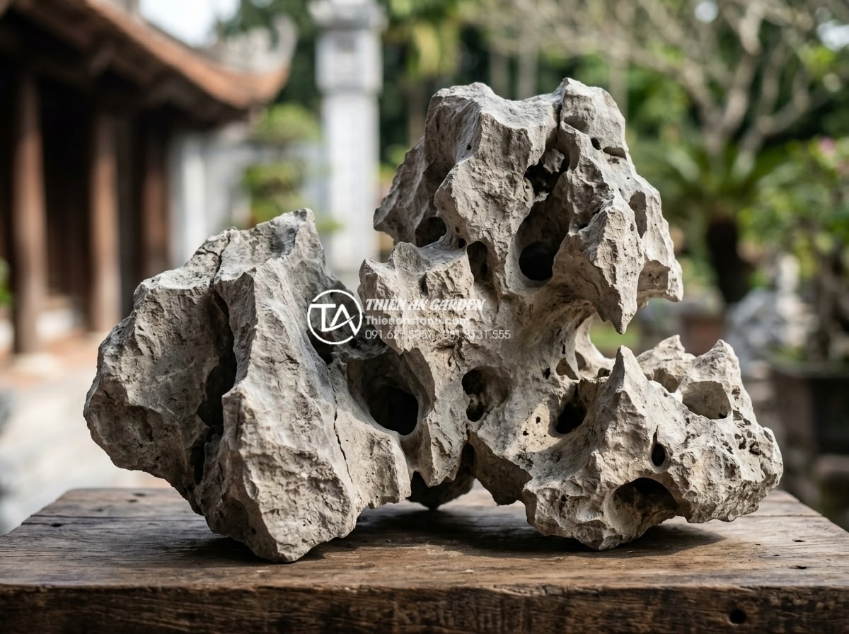 Báo giá tiểu cảnh chú tiểu bằng đá tự nhiên chi tiết nhất 2026 - Close-up macro photography of different natural stone textures used for monk sta