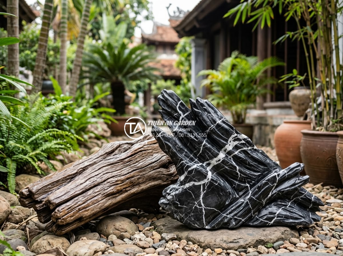 So sánh tiểu cảnh gỗ lũa khô và tiểu cảnh gỗ lũa bể cá (Aquascaping) - Aged dry driftwood showing natural wear after years of outdoor exposure with pro