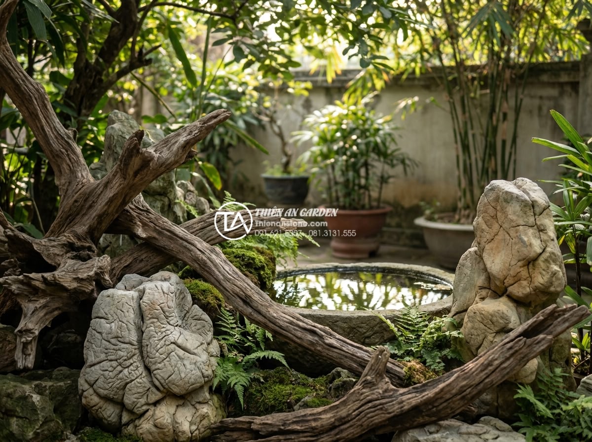 Tại sao gỗ lũa bị đen? Cách khắc phục và phục hồi màu tự nhiên - Hình 24 Tại sao gỗ lũa bị đen? Cách khắc phục và phục hồi màu tự nhiên - Complete overview of Da Canh Thien An services featuring beautifully recovered d