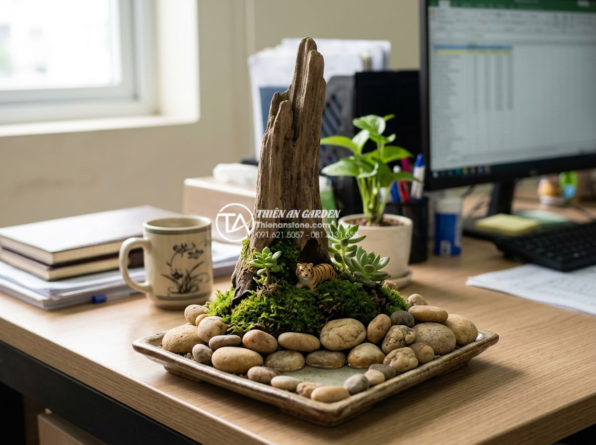 Top 10 mẫu tiểu cảnh gỗ lũa mini để bàn làm việc hợp phong thủy - Customized mini driftwood scenes tailored for different Chinese zodiac elements,