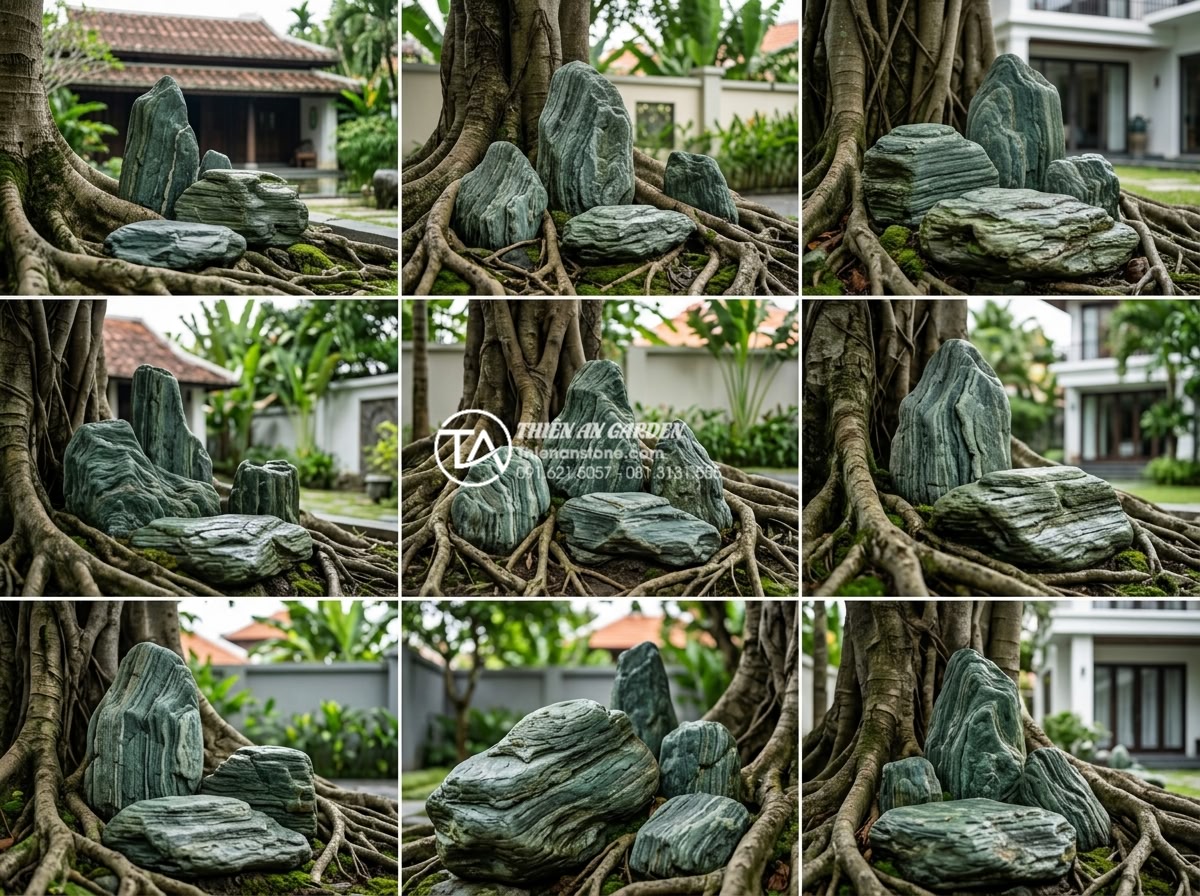 Tư vấn chọn đơn vị thi công tiểu cảnh đá mỹ nghệ uy tín tại Đà Nẵng - Hình 13 Tư vấn chọn đơn vị thi công tiểu cảnh đá mỹ nghệ uy tín tại Đà Nẵng - Real customer project photos of successful tree-root miniature stone scenes in v