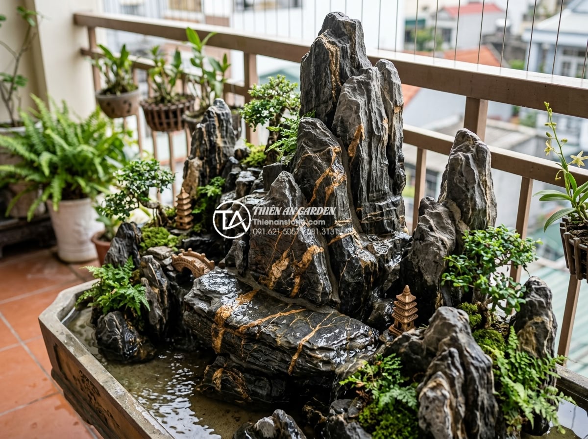 7 Sai lầm phổ biến khiến tiểu cảnh ban công nhanh hỏng và cách khắc phục - Expert craftsmanship in constructing durable balcony mini landscape with precise