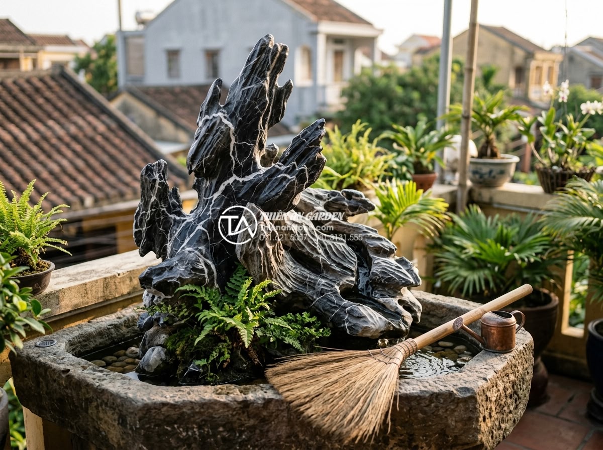 Bí quyết giữ cho đá trang trí ban công luôn sạch và không bị rêu mốc - Daily care routine for balcony stone decorations including drainage checks and l