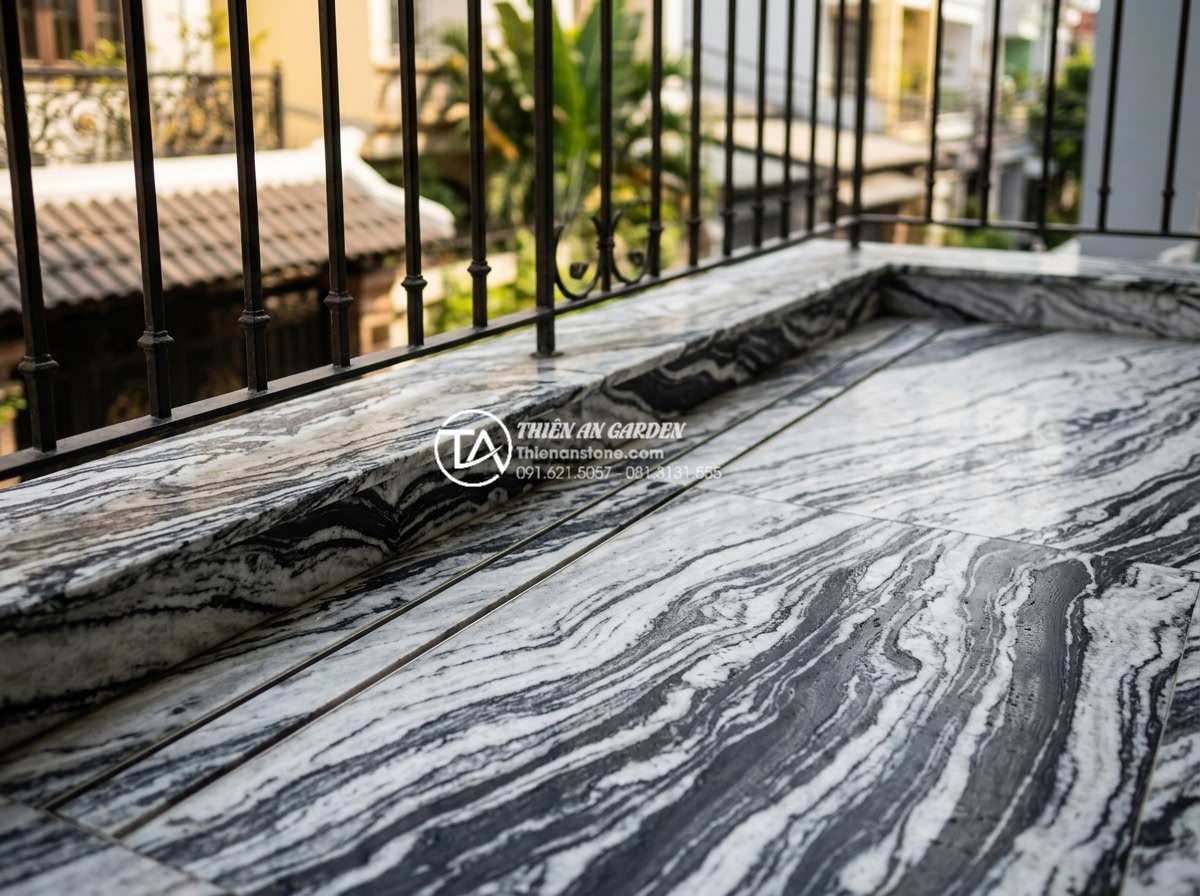 Cách lắp đặt hệ thống đèn led âm đá cho tiểu cảnh ban công lung linh về đêm - Selection of premium natural stones including granite marble and basalt suitable