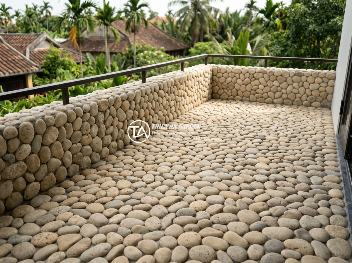 Cách tính toán trọng lượng đá trang trí để đảm bảo an toàn kết cấu ban công - Company portfolio images of completed safe stone balcony projects by Da Canh Thi
