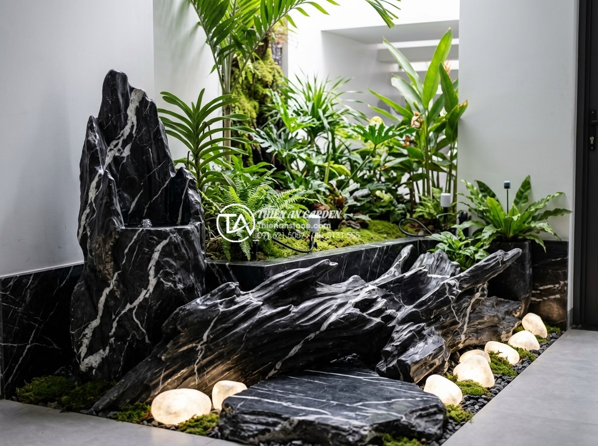Nghệ thuật sắp đặt tiểu cảnh giếng trời sau nhà và khu vực sân sau - Hình 20 Nghệ thuật sắp đặt tiểu cảnh giếng trời sau nhà và khu vực sân sau - Innovative upcoming designs featuring integrated technology in rear garden sky w