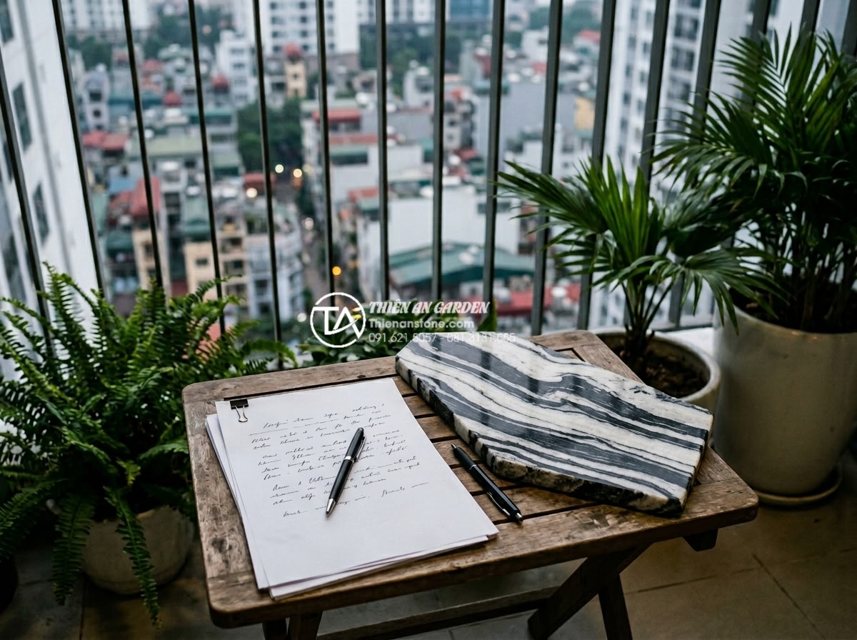 Review 10 đơn vị thiết kế thi công tiểu cảnh ban công uy tín nhất hiện nay - Contract signing scene between client and reputable landscape company for balcon