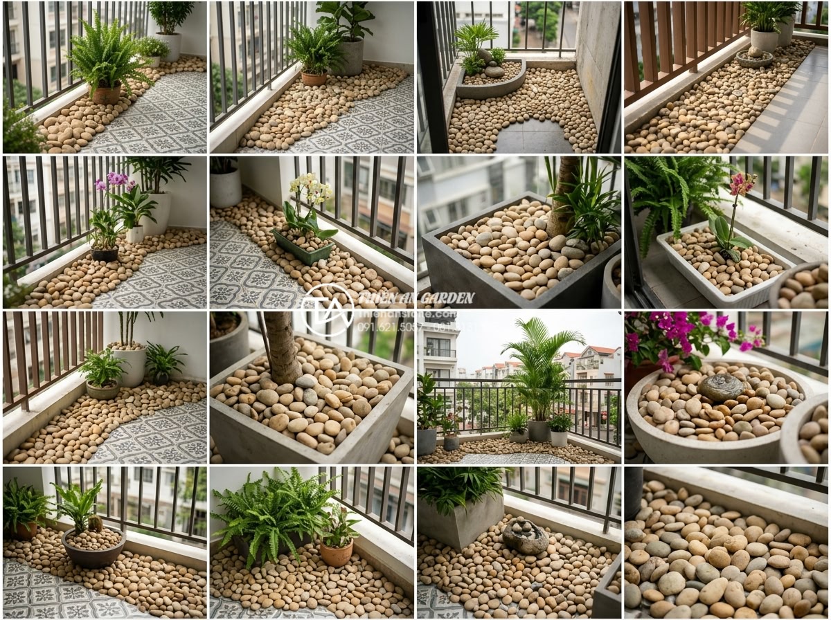 Review 10 đơn vị thiết kế thi công tiểu cảnh ban công uy tín nhất hiện nay - Top ranked landscape company project portfolio showing various beautiful stone b