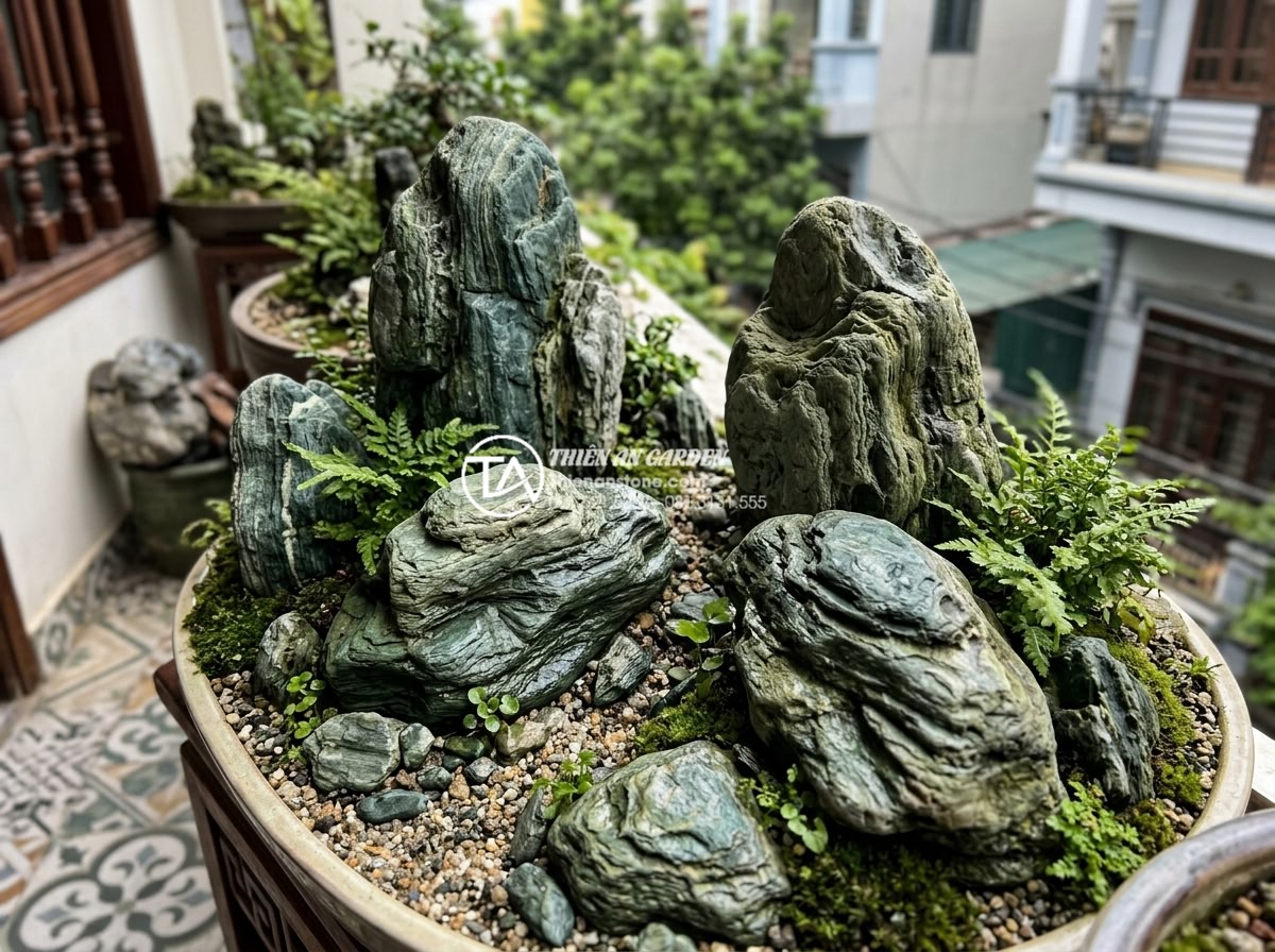 Ứng dụng đá thấm thủy trong thiết kế tiểu cảnh ban công nghệ thuật - Visionary overview of future balcony miniature landscapes dominated by advanced 