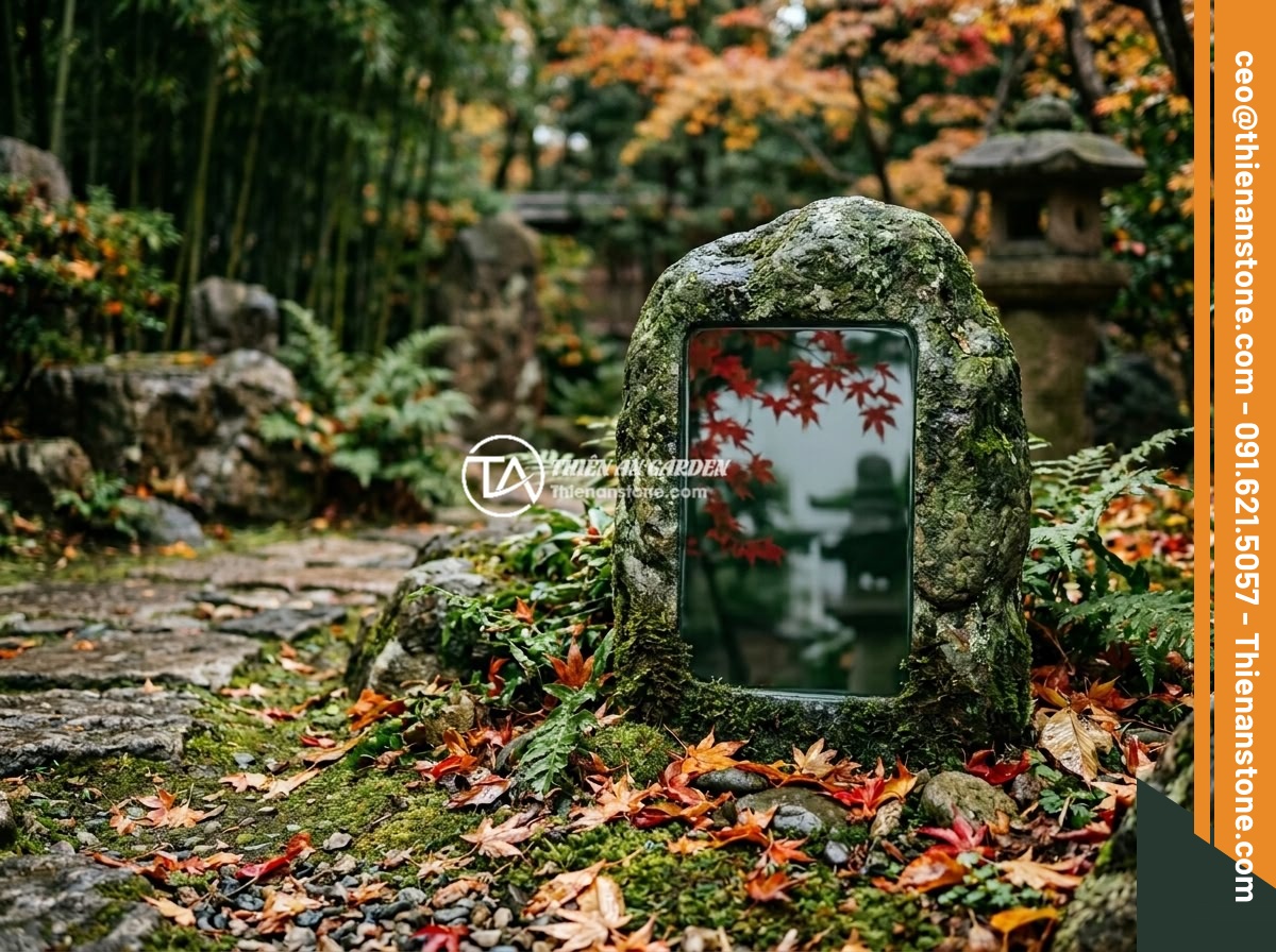 Bảng hiệu đá cuội xanh