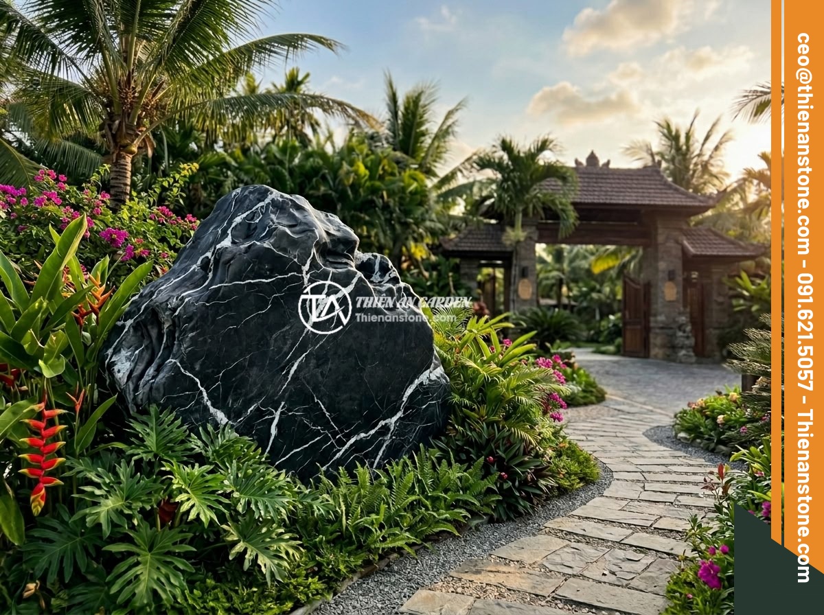 Bảng hiệu đá lũa đen