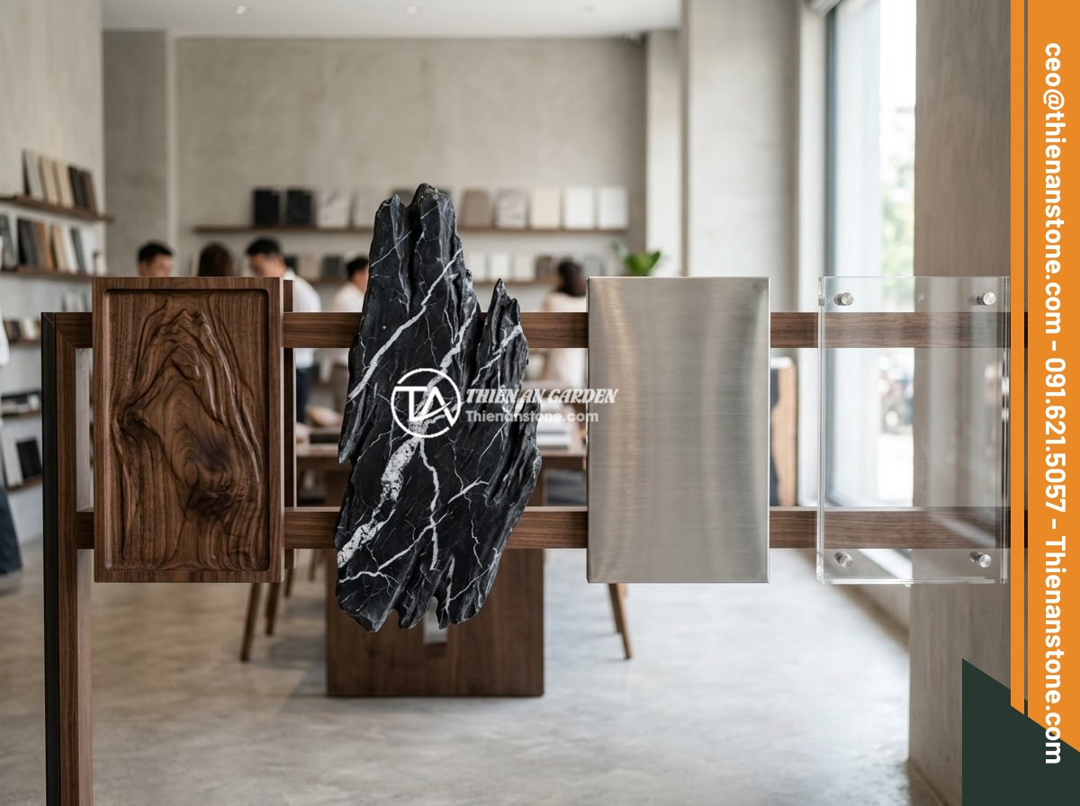 Bảng hiệu đá lũa đen