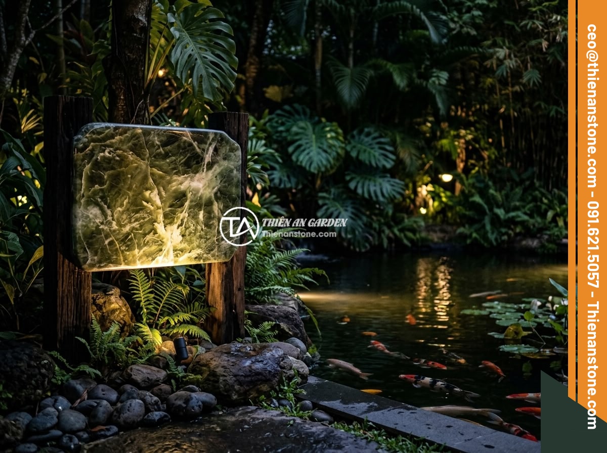 Bảng hiệu đá ngọc Serpentine