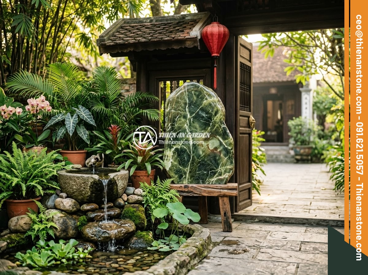 Bảng hiệu đá ngọc Serpentine