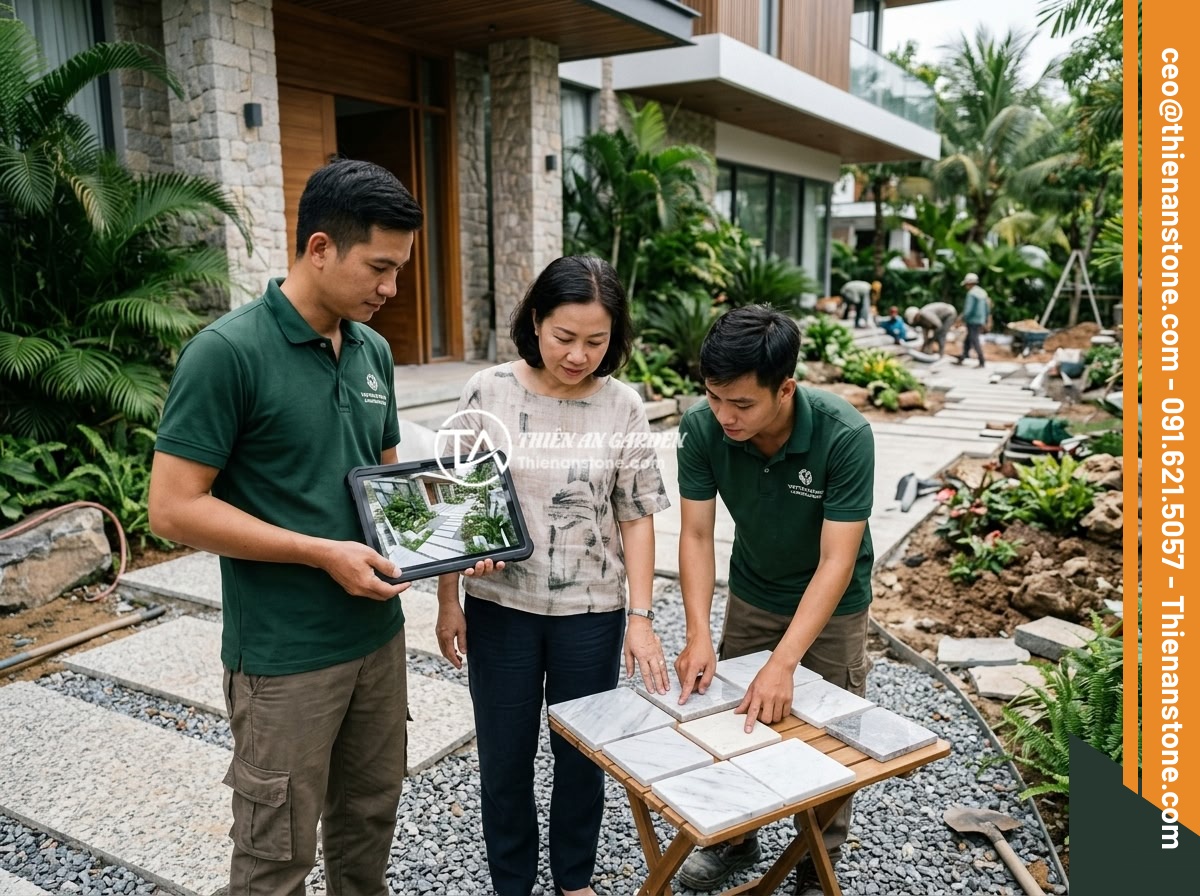 Bảng hiệu đá trắng cẩm thạch