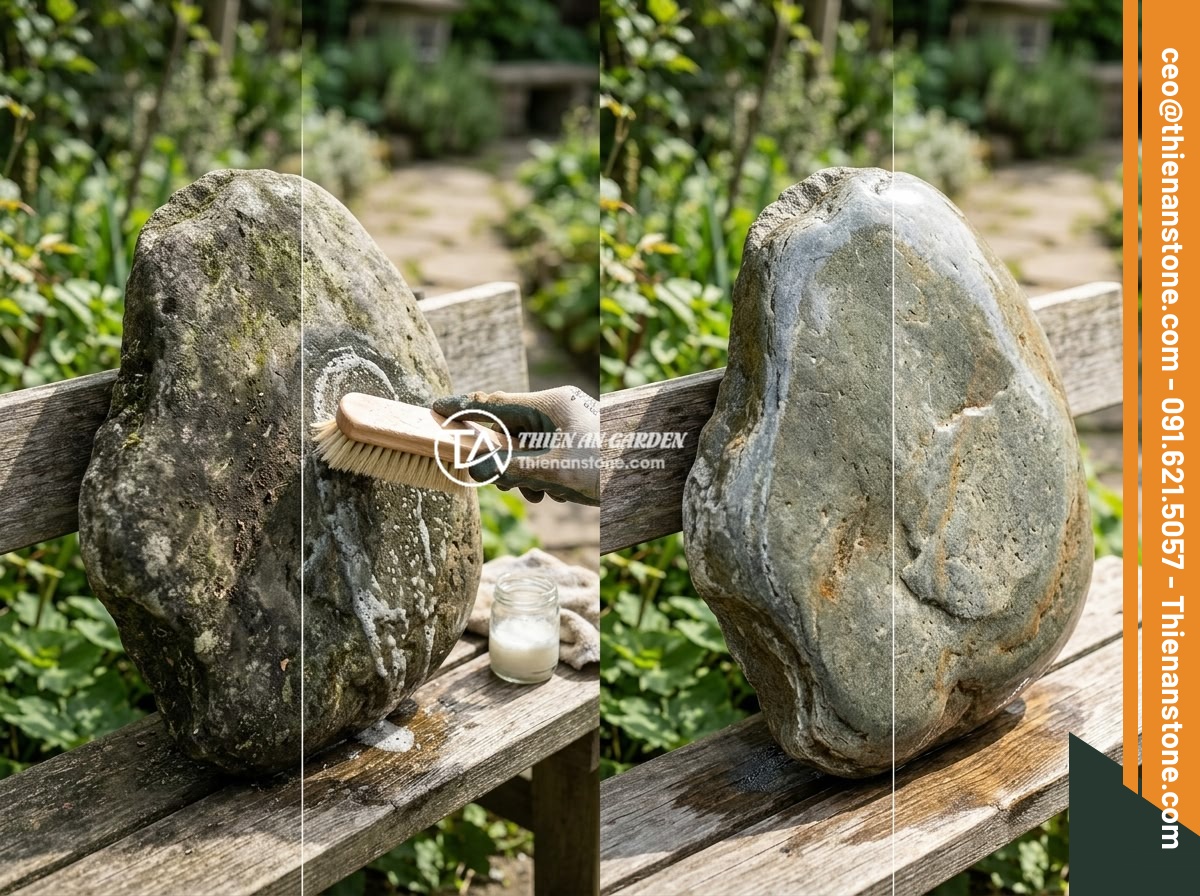 Bảng hiệu đá xanh cốm