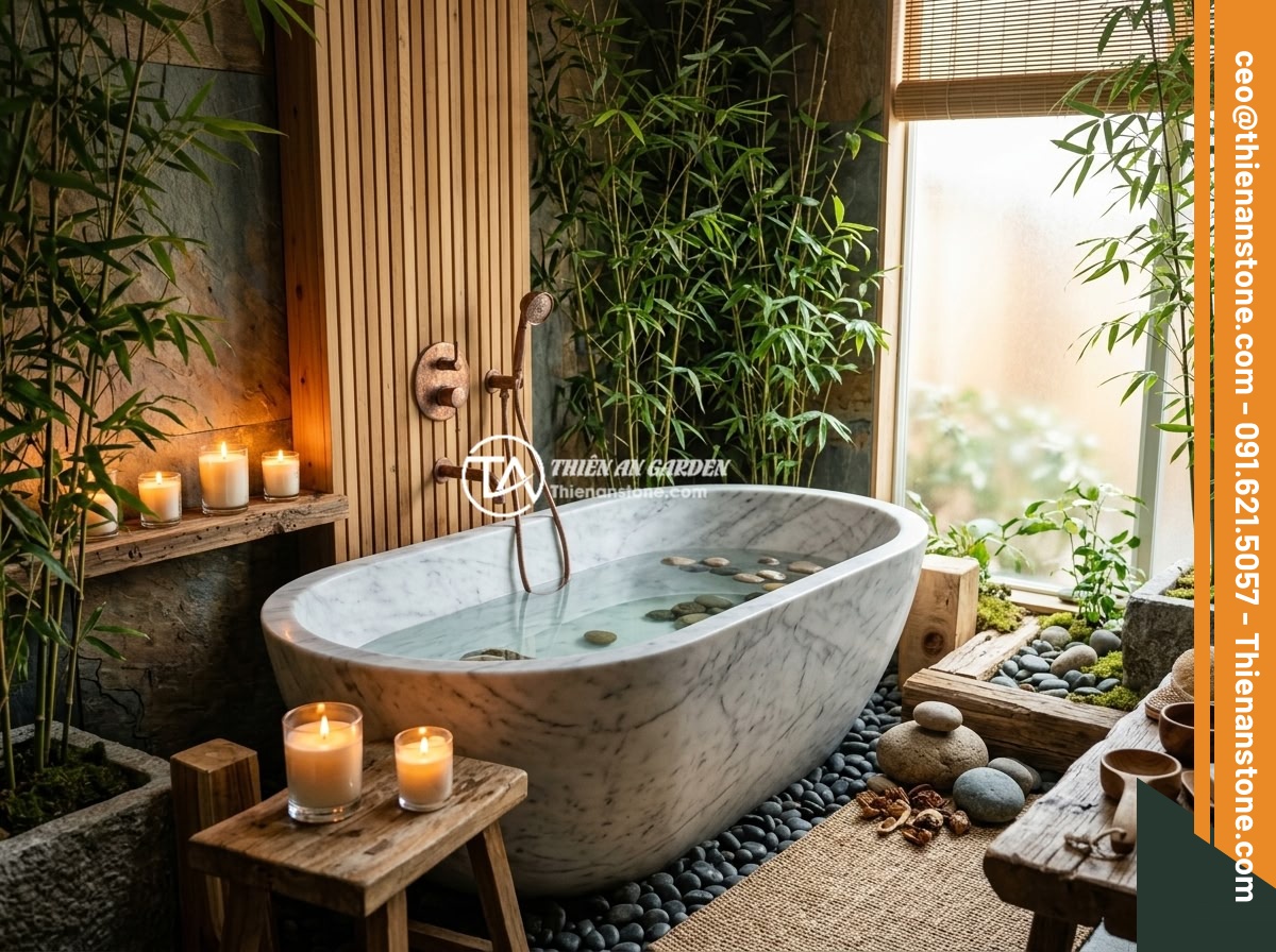 Bồn tắm đá cuội