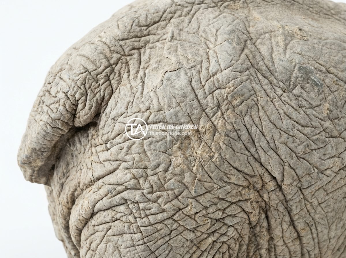 Đá Da Voi Thủy Sinh Là Gì? Đặc Tính Và Cách Ứng Dụng Trong Bể Cá Cảnh, Aquascape - Close-up texture of elephant skin stone showing deep wrinkles and natural folds
