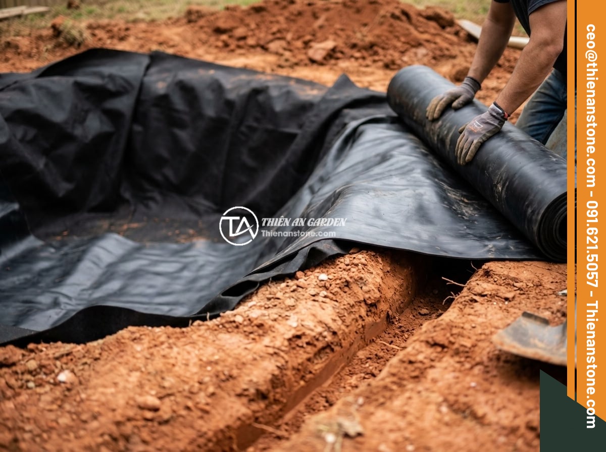 Đá Da Voi Trong Trang Trí Tiểu Cảnh Phong Thủy: Lợi Ích Và Cách Bố Trí Hợp Mệnh Gia Chủ - Hình 7 Đá Da Voi Trong Trang Trí Tiểu Cảnh Phong Thủy: Lợi Ích Và Cách Bố Trí Hợp Mệnh Gia Chủ - Step-by-step construction process of an elephant skin stone feng shui landscape,