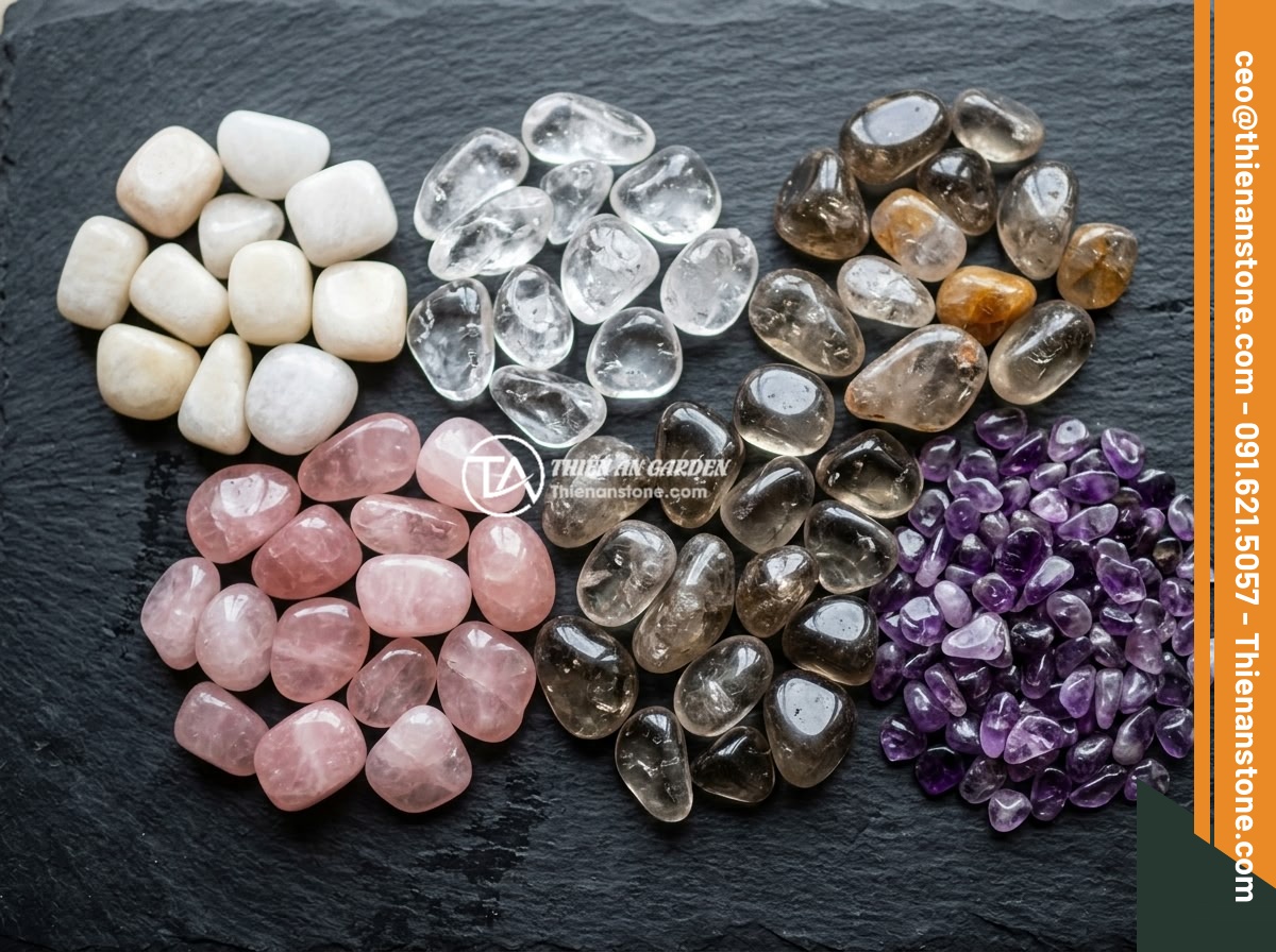 Đá thạch anh vụn đánh bóng