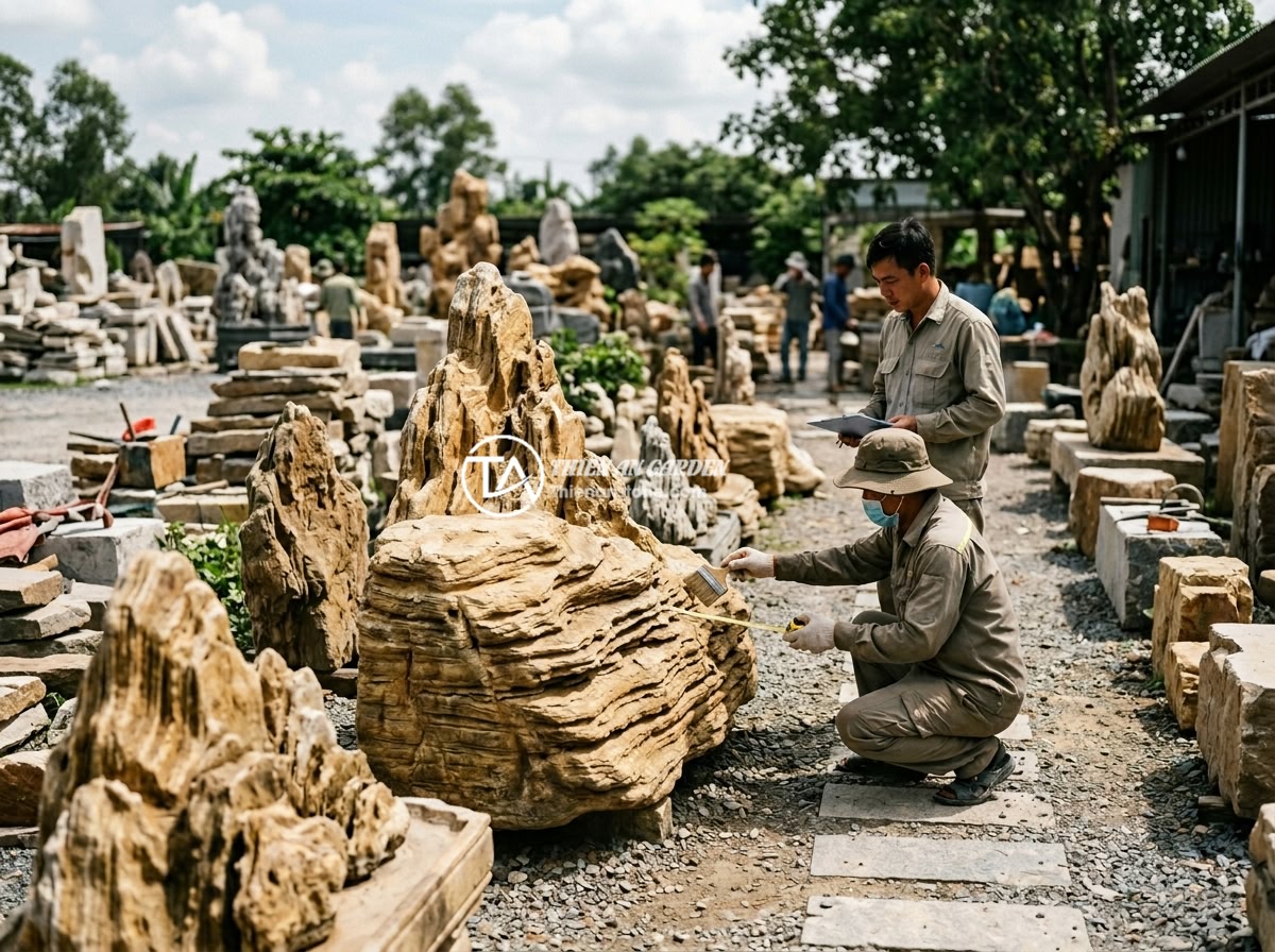 Đôn kê cây đá cổ thạch