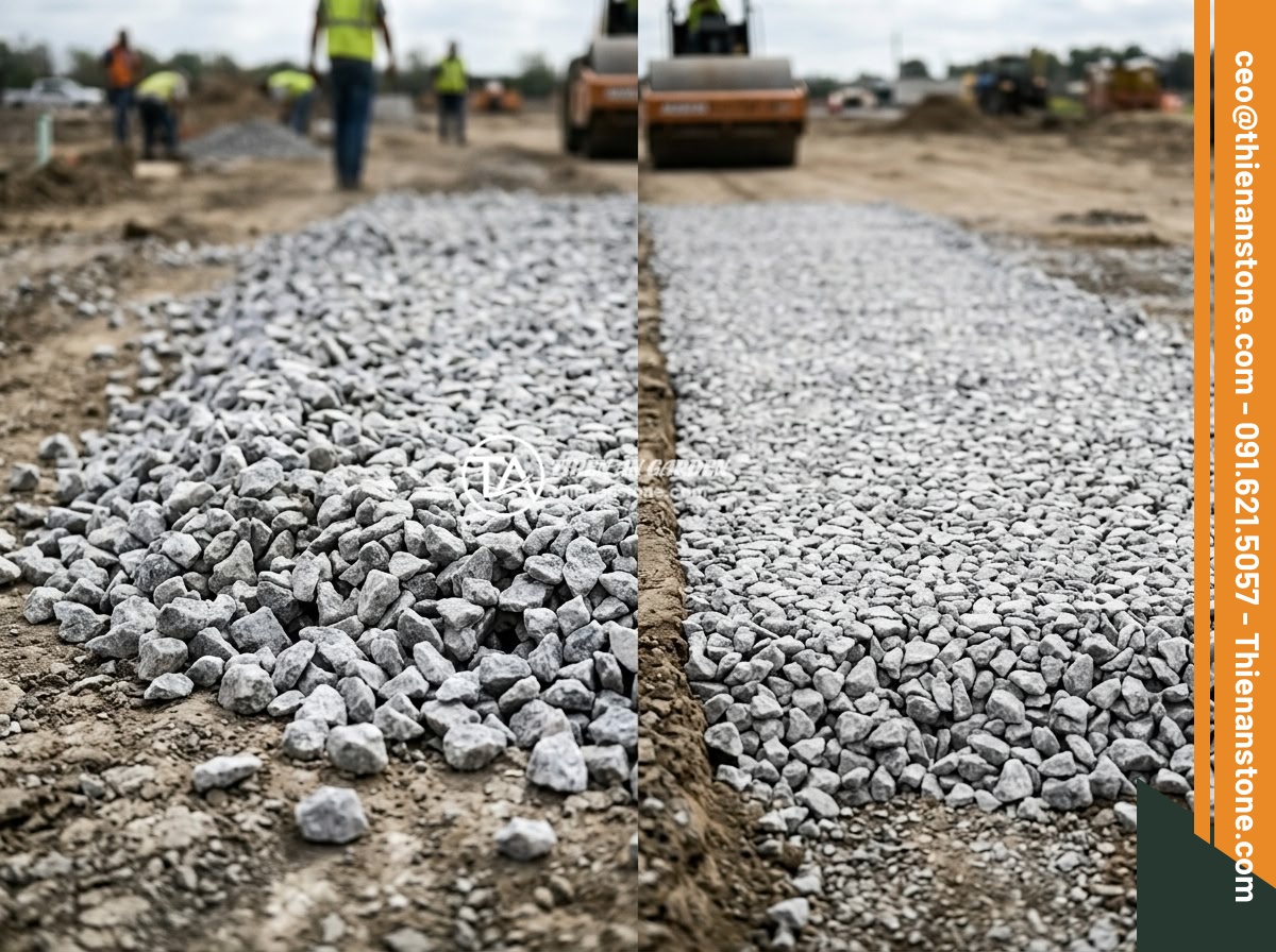Kinh Nghiệm Thực Tế Sử Dụng Đá Thạch Anh Vụn Trong Xây Dựng Nhà Ở - Common mistakes in using crushed quartz stone for construction shown in a compar