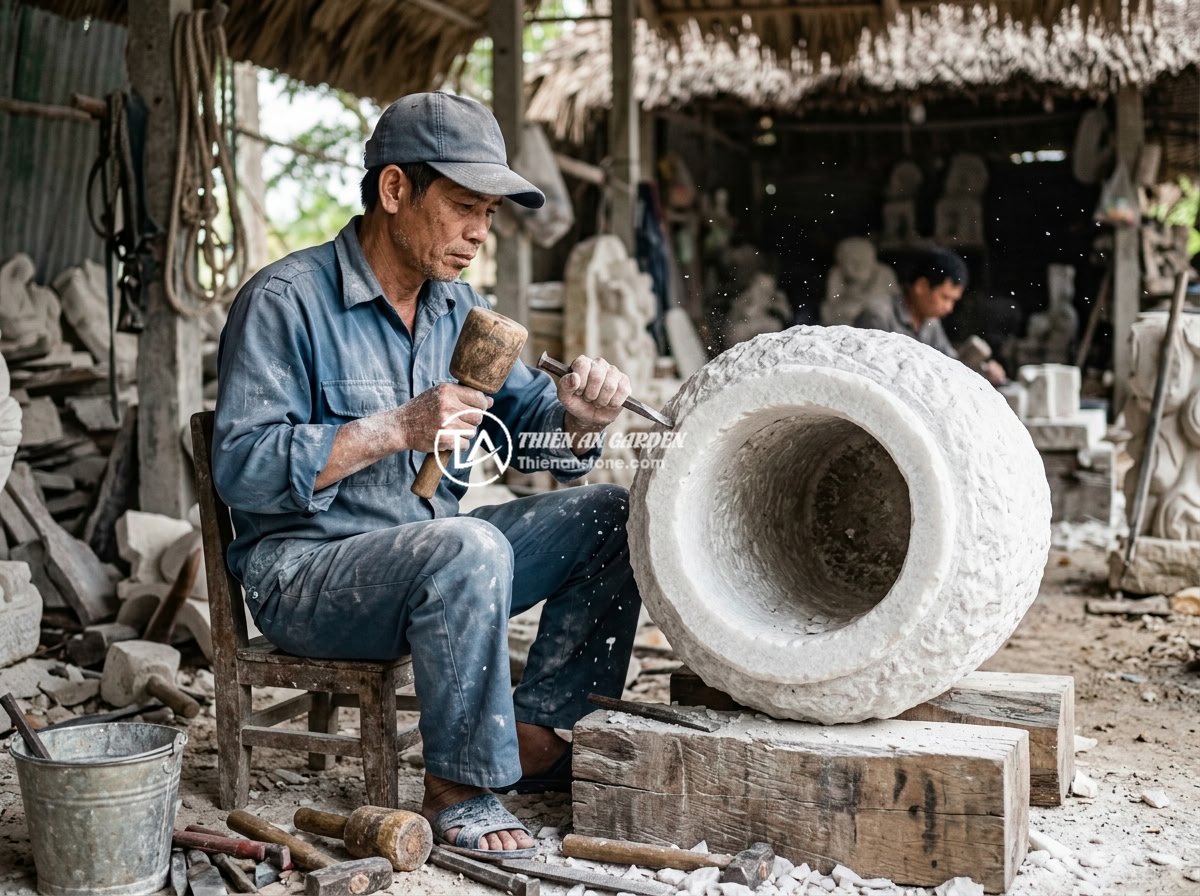 Lu nước tiểu cảnh đá sa thạch