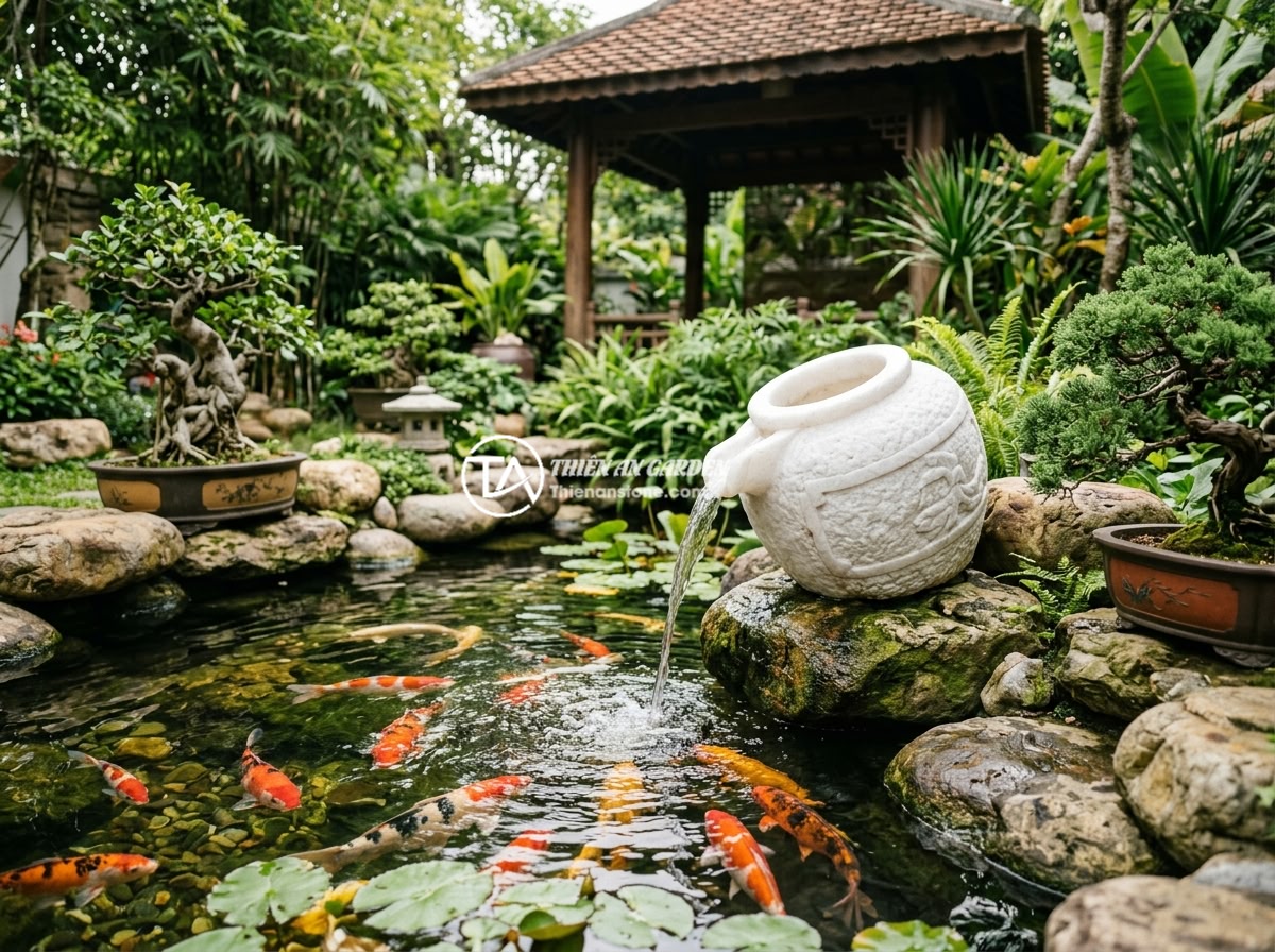 Lu nước tiểu cảnh đá sa thạch
