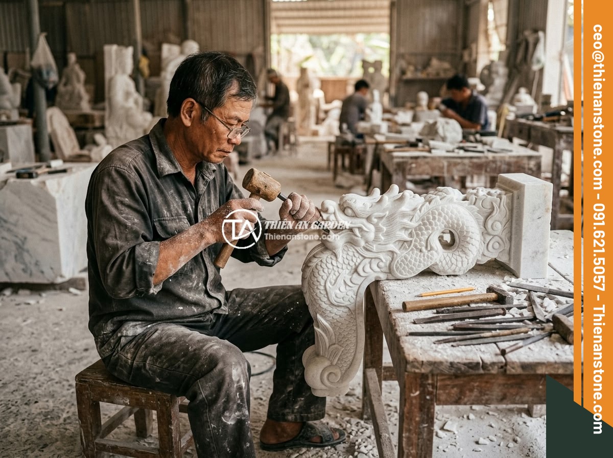 Sập đá cẩm thạch trắng