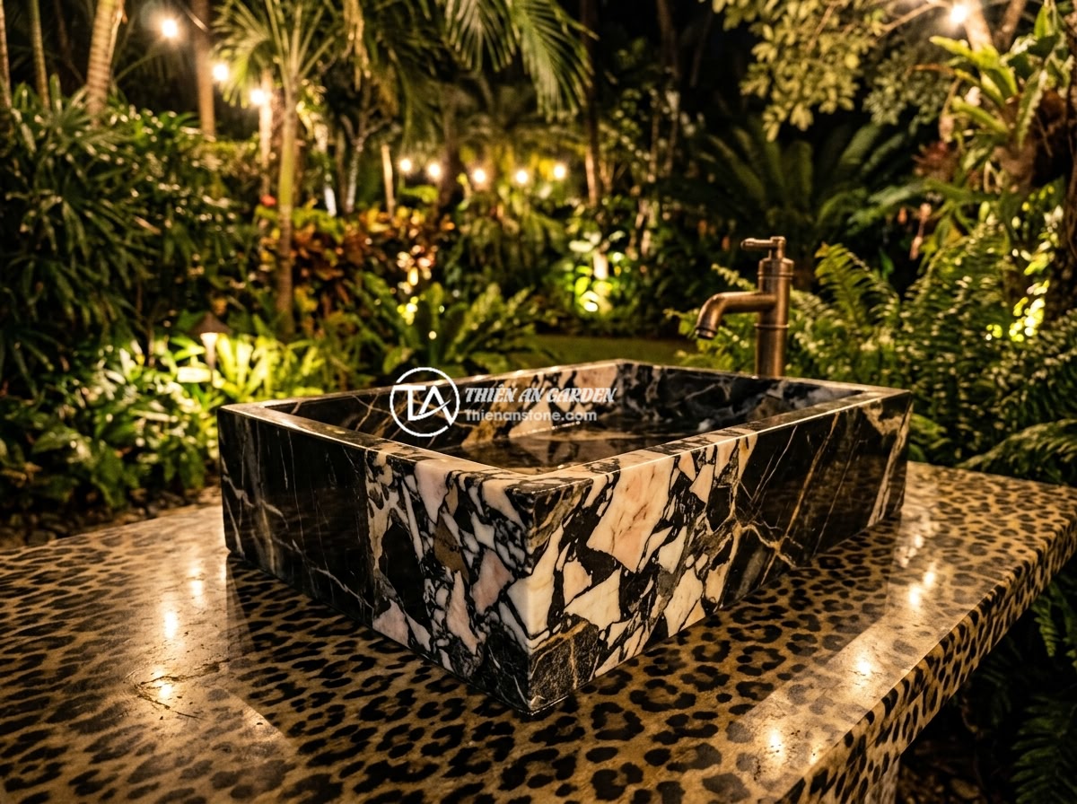 Sập đá da báo cẩm thạch