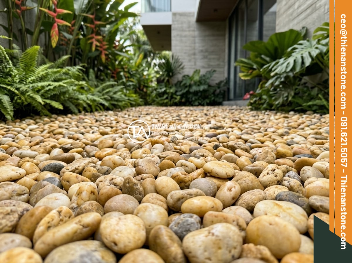 Ảnh Hưởng Của Độ Dày Lớp Sỏi Đến Khả Năng Thoát Nước Sân Vườn - Hình 2 Ảnh Hưởng Của Độ Dày Lớp Sỏi Đến Khả Năng Thoát Nước Sân Vườn - High-resolution photograph of premium natural gravel stones in various sizes fro