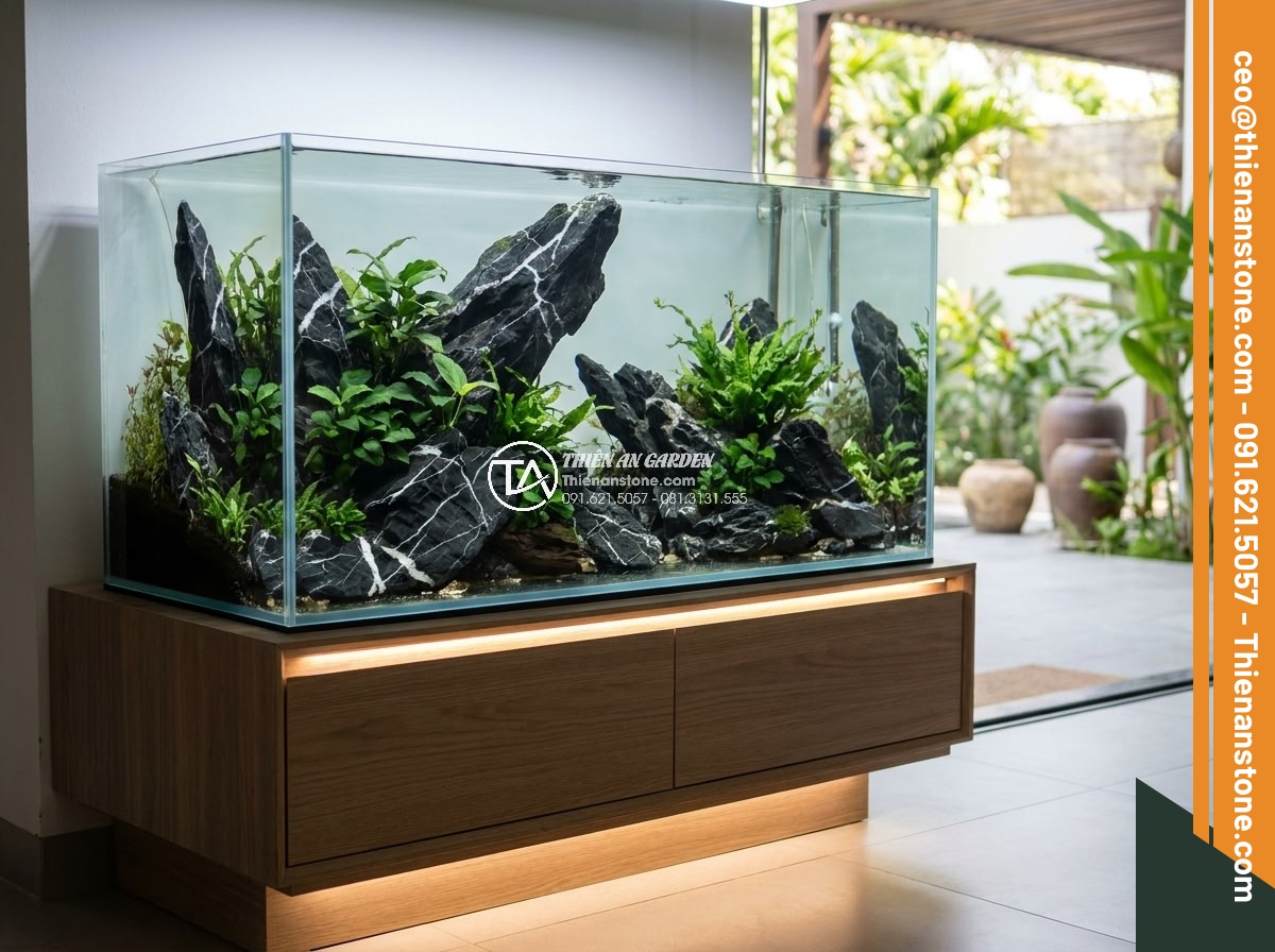 Đá Tiger & Đá Bay Làm Hồ Thủy Sinh Đẹp Nhất 2026 - 2026 aquascaping trend forecast with modern Tiger and Bay stone designs incorpor