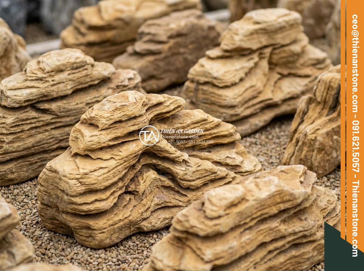 Hướng Dẫn Xếp Đá Hồ Cá Koi Đẹp Theo Phong Thủy – Iwagumi Style - Comparison of different natural stones for Koi fish pond construction including 