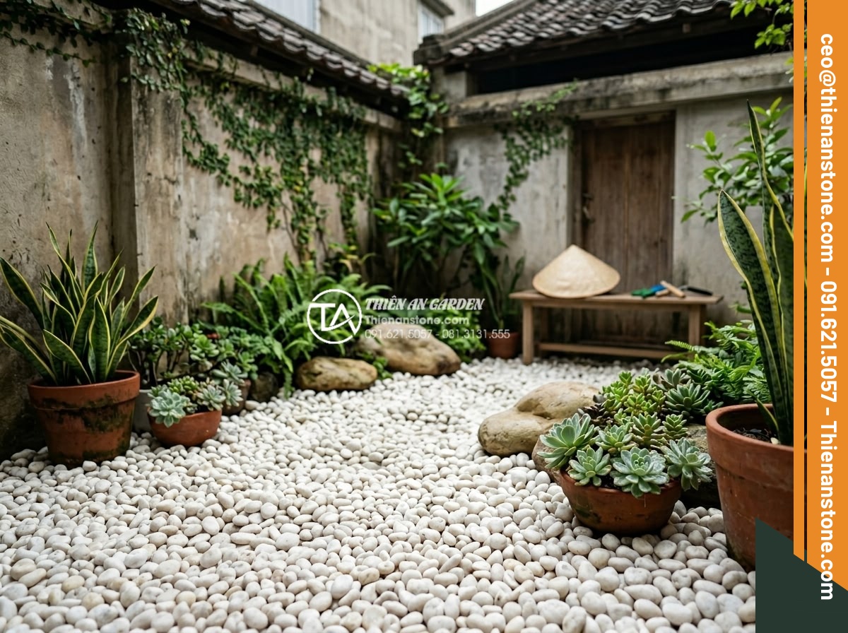 Mẫu Sân Vườn Rải Sỏi Đơn Giản Dễ Làm Cho Nhà Phố - Hình 15 Mẫu Sân Vườn Rải Sỏi Đơn Giản Dễ Làm Cho Nhà Phố - Important design considerations and tips for gravel gardens in small townhouse s