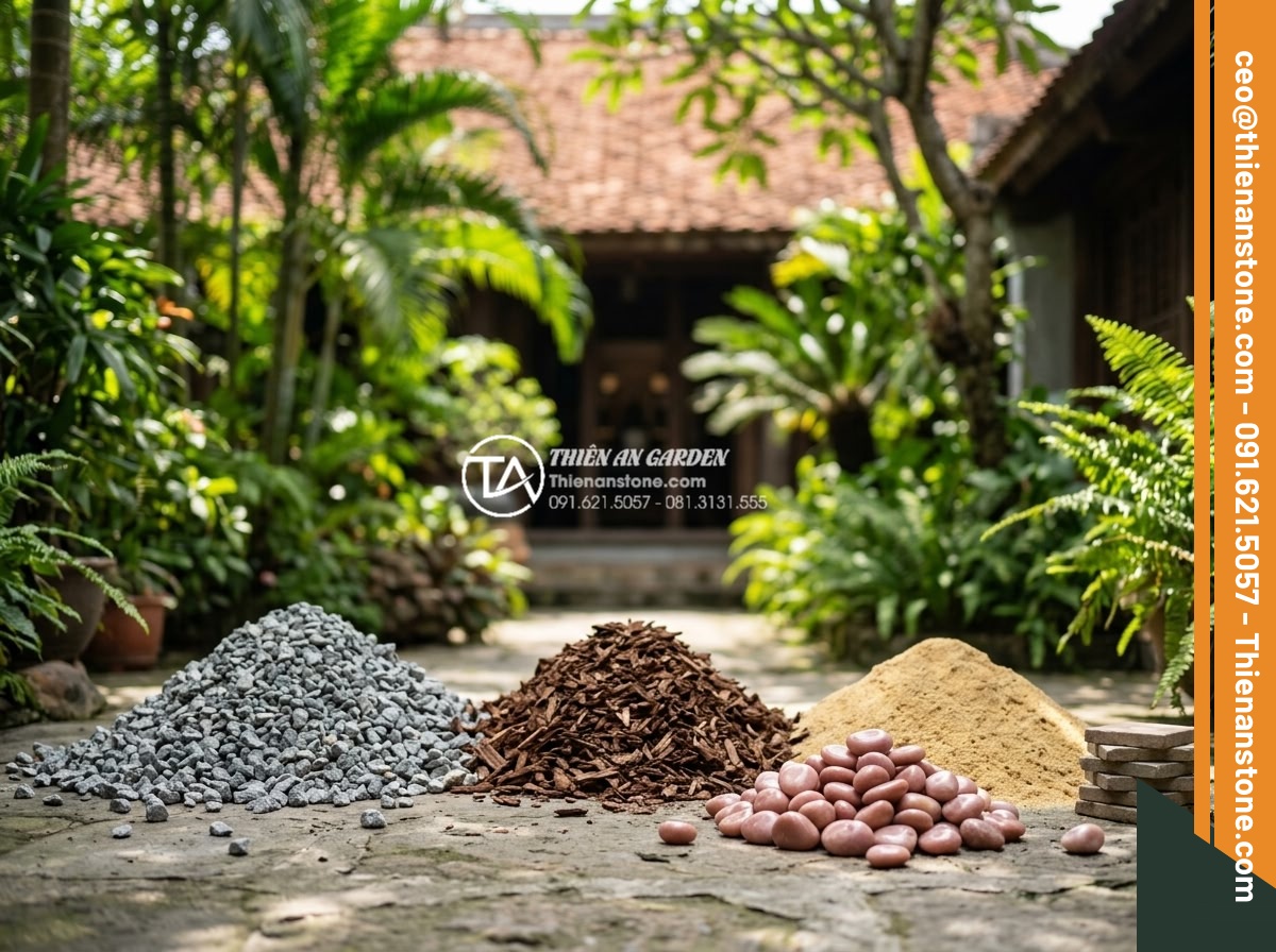 Sỏi Đa Sắc: Sự Kết Hợp Màu Sắc Tự Nhiên Cho Sân Vườn Sinh Động - Cost comparison chart visualization with colorful pebbles versus other garden ma