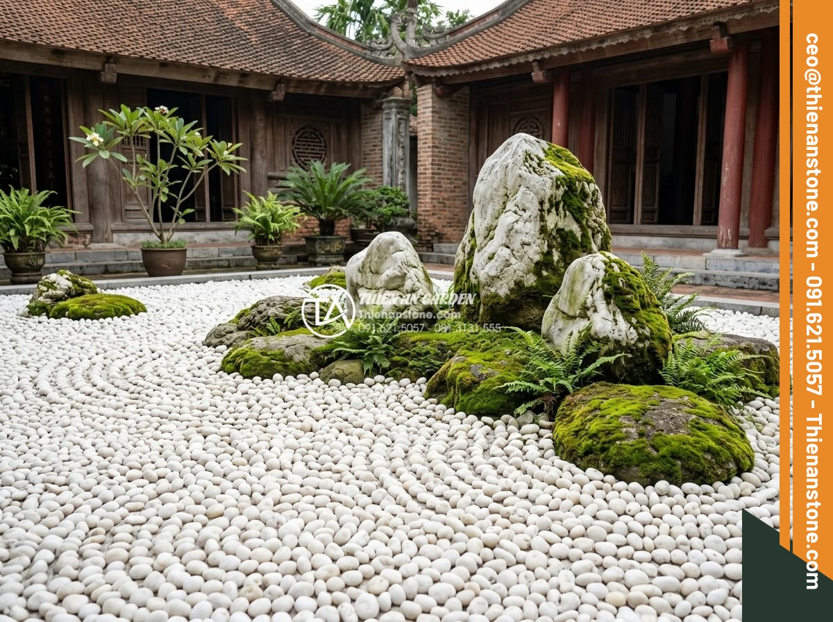 Sỏi Sân Vườn Nhật Bản: Tinh Thần Zen Trong Kiến Trúc Cảnh Quan - Historical Japanese Zen garden from Muromachi period featuring meticulously rake