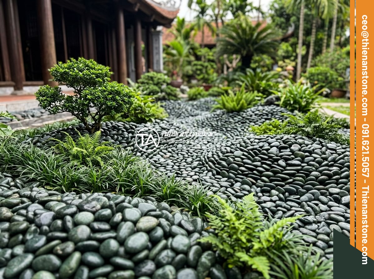 Sỏi Sân Vườn: Tổng Hợp Các Loại Sỏi Trang Trí Đẹp Nhất 2026 - Team of experts from Da Canh Thien An designing a pebble garden project