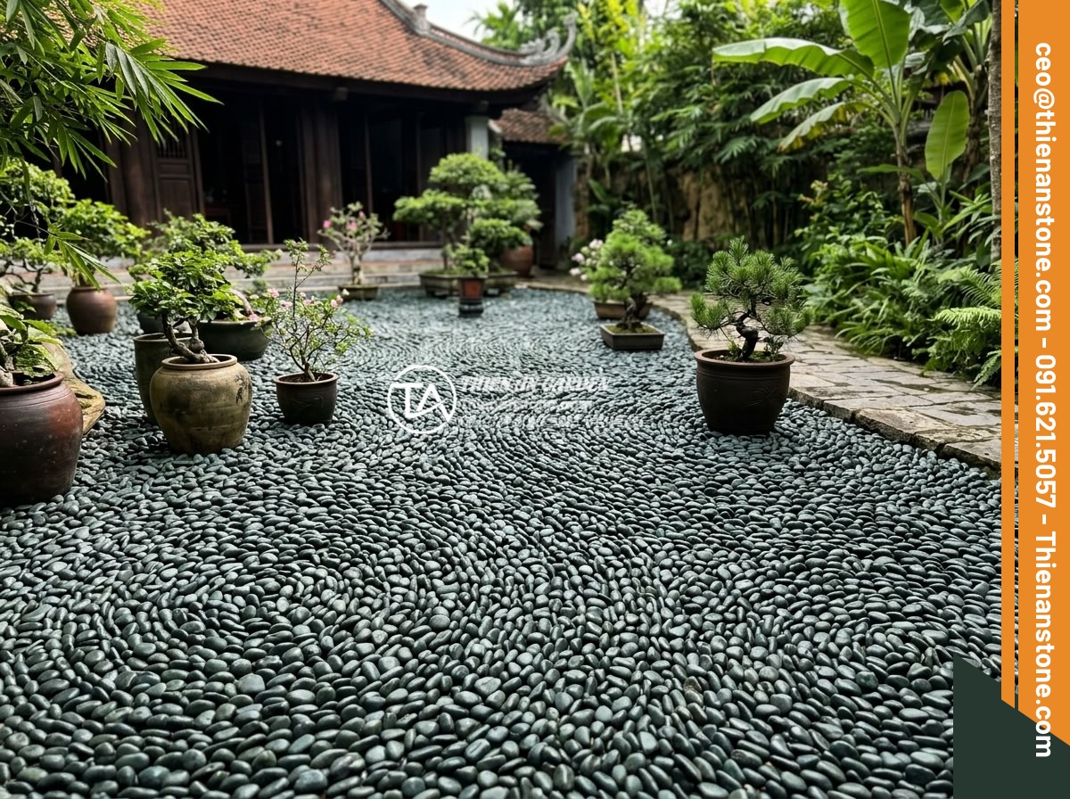 Sỏi Trang Trí Chậu Cây Cảnh: Công Dụng Và Cách Rải Đẹp - Hình 14 Sỏi Trang Trí Chậu Cây Cảnh: Công Dụng Và Cách Rải Đẹp - Modern and Japanese style gravel raking patterns enhancing garden aesthetics wit
