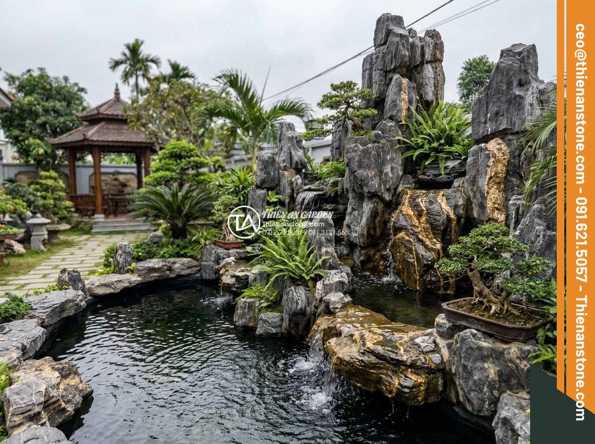Top Đá San Hô & Đá Sống Làm Hồ Cá Biển & Hồ Thủy Sinh - Hình 19 Top Đá San Hô & Đá Sống Làm Hồ Cá Biển & Hồ Thủy Sinh - Professional stone landscape company showcase with coral rocks and aquascape pro