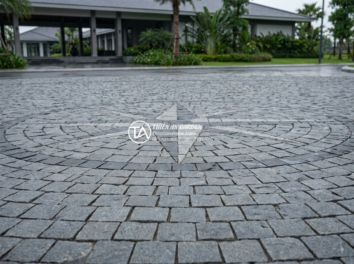 Báo giá đá cubic Thanh Hóa: Giải pháp tiết kiệm cho công trình công cộng - Final professional image showing the Đá Cảnh Thiên An logo elegantly integrated 