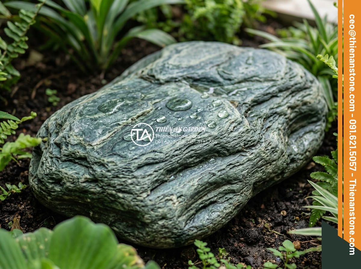 Checklist mua đá bước dạo: 7 tiêu chí không thể bỏ qua - Close-up high-resolution photo of high-quality natural granite stepping stone sh