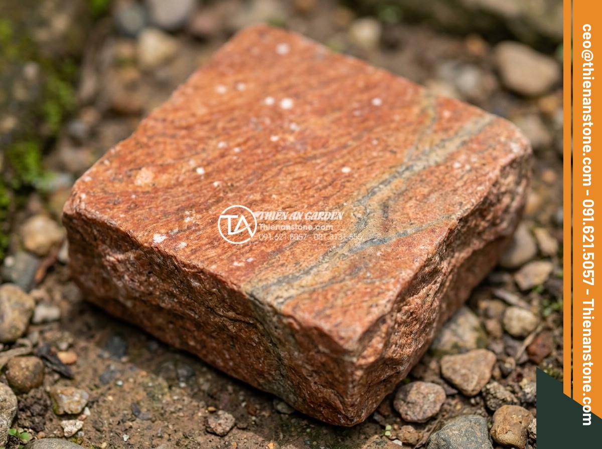 Đá cubic 10x10x5cm vs 10x10x8cm: Khi nào nên chọn độ dày lớn? - Close-up macro photography of a single 10x10x5cm cubic granite stone highlightin