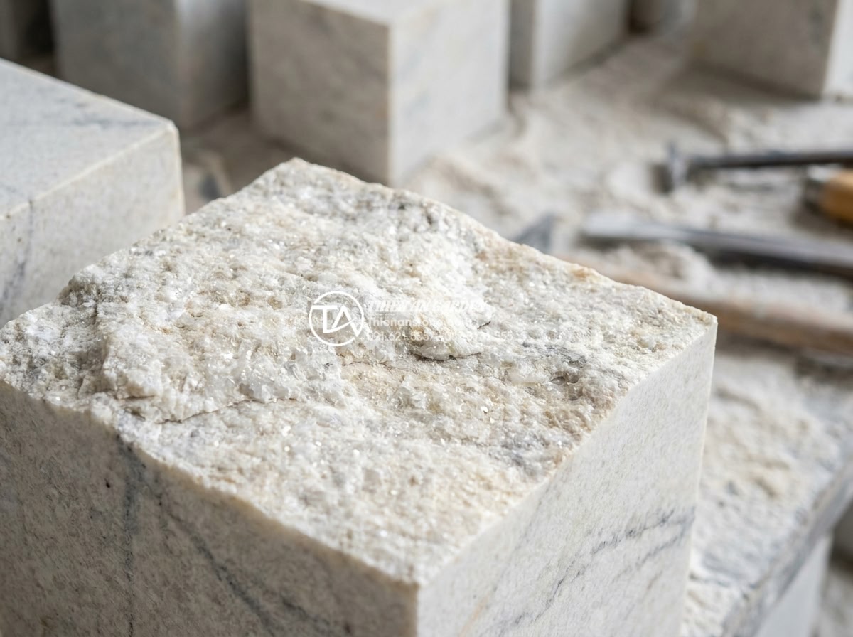 Đá cubic tự nhiên: Tại sao là lựa chọn số 1 cho công trình bền vững? - Hình 3 Đá cubic tự nhiên: Tại sao là lựa chọn số 1 cho công trình bền vững? - Detailed macro photography of natural cubic granite stones showing sparkling min